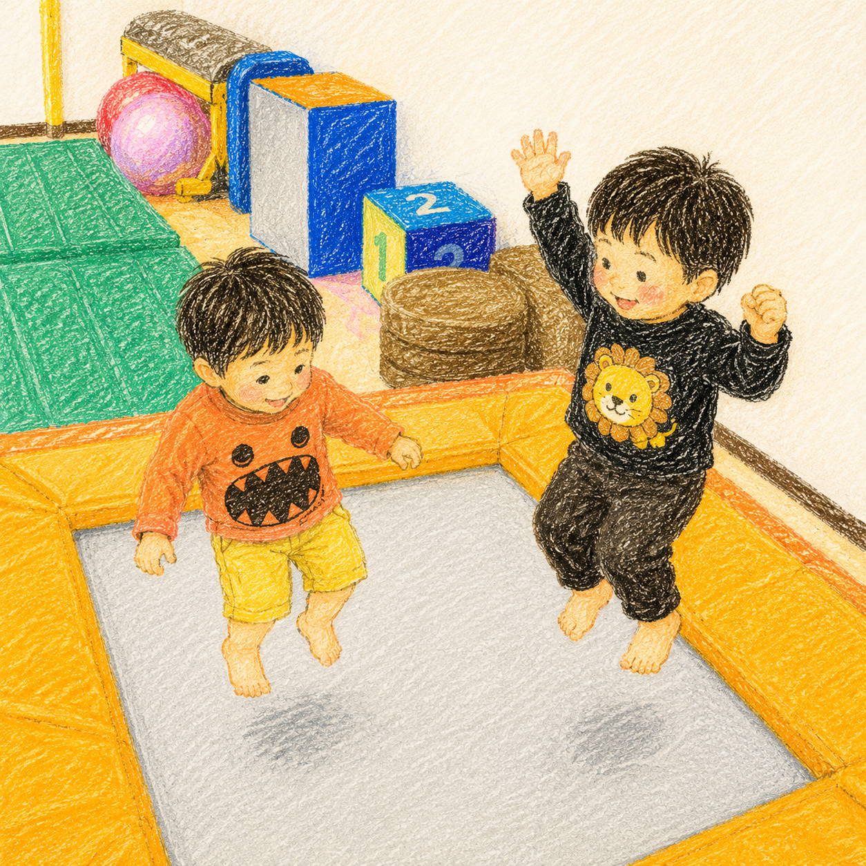 楽しく運動する子どもたち